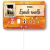 Etiquette : Paprika Porc à texte - 8x12 cm (avec roulettes & pique inox)