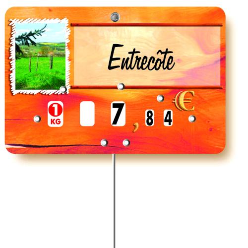 Etiquette : Paprika Prairie à texte - 8x12 cm (avec roulettes & pique inox) 1 Etiquette : Paprika Prairie à texte - 8x12 cm (avec roulettes & pique inox)