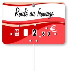 Etiquette : Evasion Charcuterie Traiteur à texte - 7x10 cm (avec roulettes & pique inox)