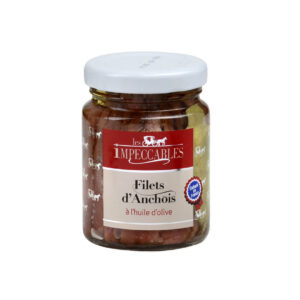 Filets d'anchois allongés à huile d'olive - 10 cl (Impeccables)