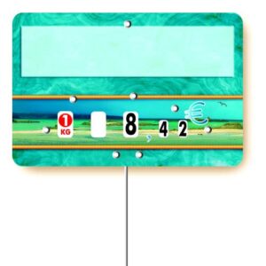 Etiquette : Gourmet Poisson neutre - 8x12 cm (avec roulettes & pique inox)