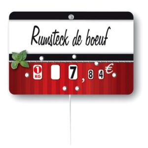 Etiquette : Carmina à texte - 7x10 cm (avec roulettes & pique inox)