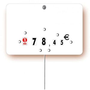 Etiquette : Blanche neutre - 8x12 cm (avec roulettes & pique inox)