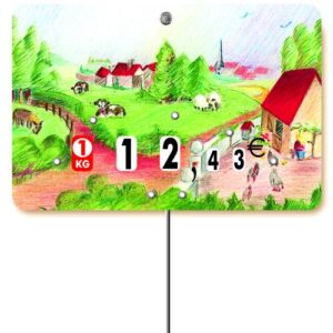 Etiquette : Rubis neutre - 7x10 cm (avec roulettes & pique inox)