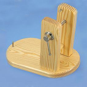 Serre Jambon montant et socle en Pin naturel - 380x220x330 mm