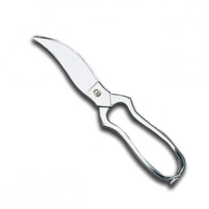 Sécateur à volaille chromé avec ressort intégré