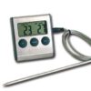 Thermomètre sonde avec minuteur - 25 / + 250° C - gaine Inox