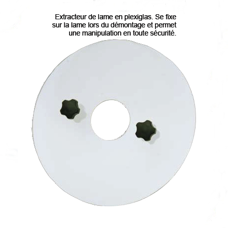 Extracteur de Lame tous modèles MR en plexi (préciser le modèle à la commande) 1 Extracteur de Lame tous modèles MR en plexi (préciser le modèle à la commande)