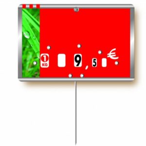 Etiquette : Métallic Boucherie neutre - 8x12 cm (avec roulettes & pique inox)