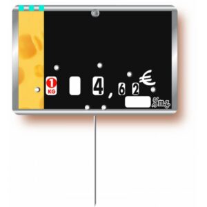 Etiquette : Métallic Fromage neutre - 7x10 cm (avec roulettes & pique inox)