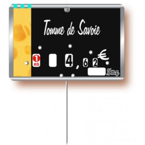 Etiquette : Métallic Fromage à texte - 7x10 cm (avec roulettes & pique inox)