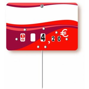 Etiquette : Evasion Boucherie neutre - 8x12 cm (avec roulettes & pique inox)