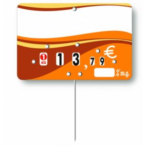 Etiquette : Evasion Crèmerie neutre - 7x10 cm (avec roulettes & pique inox)