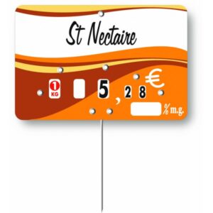 Etiquette : Evasion Crèmerie à texte - 7x10 cm (avec roulettes & pique inox)