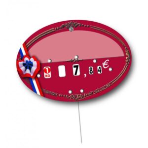 Etiquette : Comice neutre - 10x13 cm (avec roulettes & pique inox)