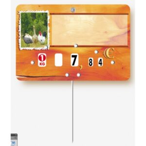 Etiquette : Paprika Basse Cour neutre - 8x12 cm (avec roulettes & pique inox)