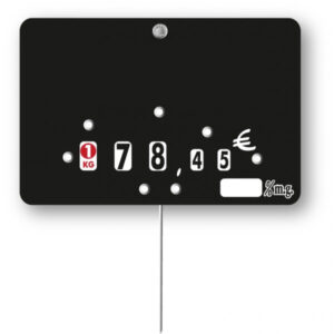 Etiquette : Noire Crèmerie neutre - 7x10 cm (avec roulettes & pique inox)