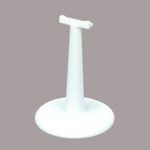 Pied tube lesté Blanc pour étiquette pique inox - 7 cm