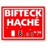 Panneau prix : Bifteck haché - 15x20 cm