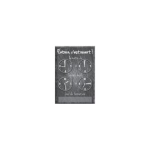 Panneau horaire : Schiste - 16x22 cm