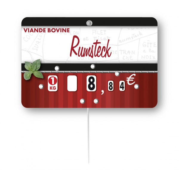 Etiquette : Carmina à texte - 8x12 cm (avec roulettes & pique inox) 1 Etiquette : Carmina à texte - 8x12 cm (avec roulettes & pique inox)