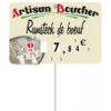 Etiquette : Marius Artisan Boucher à texte - 8x12 cm (avec roulettes & pique inox)