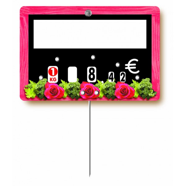 Etiquette : Guirlande neutre - 8x12 cm (avec roulettes & pique inox) 1 Etiquette : Guirlande neutre - 8x12 cm (avec roulettes & pique inox)