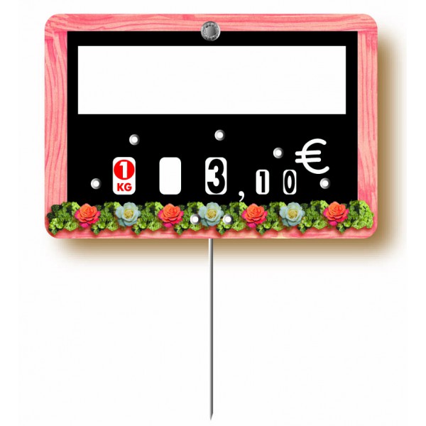 Etiquette : Guirlande neutre - 7x10 cm (avec roulettes & pique inox) 1 Etiquette : Guirlande neutre - 7x10 cm (avec roulettes & pique inox)