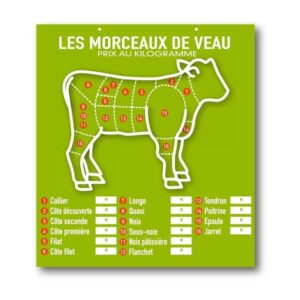 Panneau prix : Presto Veau - 45x49 cm (avec feutre)