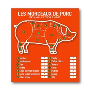 Panneau prix : Presto Porc - 45x49 cm (avec feutre)