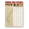 Panneau prix : Fournil Prix du pain - 40x30 cm (chiffres & feutre à sec)