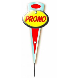 Flèche rouge : Promo - 14x6 cm