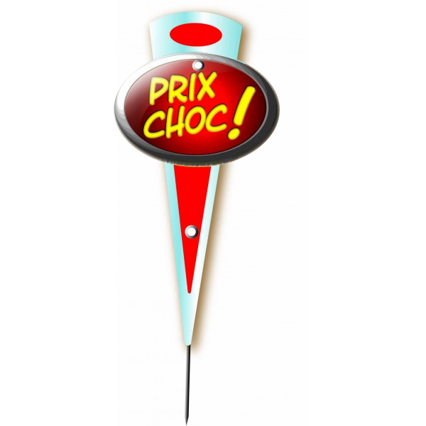 Flèche jaune : Prix Choc - 14x6 cm 1 Flèche jaune : Prix Choc - 14x6 cm