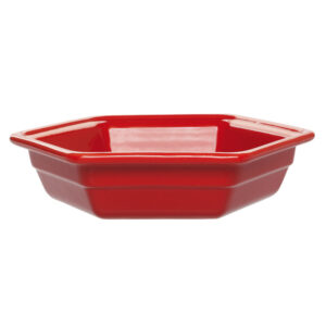 Plat grès Rouge cerise 310x270x70 mm - Hexagon - 2 L (Emile Henry)