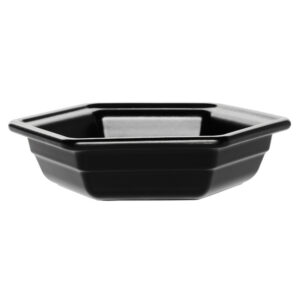 Plat grès Noir 265x235x65 mm - Hexagon - 1.2 L (Emile Henry)