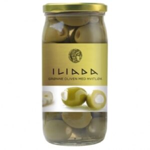 Olives vertes à l'ail - 37 cl (Illiada)