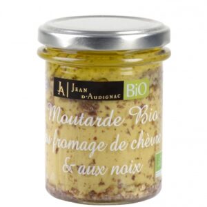 Moutarde Bio fromage de Chèvre et noix - 175 g (Jean d'Audignac)