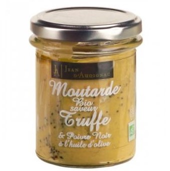 Moutarde Bio brisure Truffe noire et poivre noir - 175 g (Jean d'Audignac) 1 Moutarde Bio brisure Truffe noire et poivre noir - 175 g (Jean d'Audignac)