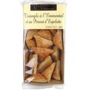 Triangles א l'emmental et au Piment d'Espelette pur beurre - 60 g (Jean d'Audignac)
