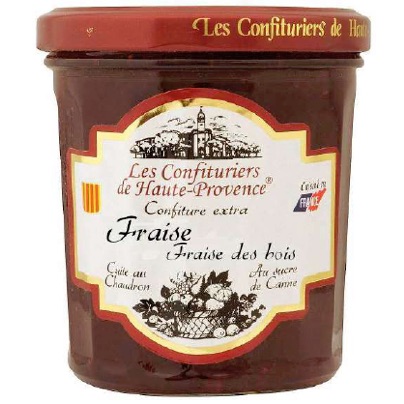 Confiture Fraise-Fraise des bois - 370 g (Confituriers de Haute-Provence) 1 Confiture Fraise-Fraise des bois - 370 g (Confituriers de Haute-Provence)