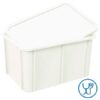 Bac Rectangulaire PEHD Blanc 25 L - 600x400x168 mm (Gilac)