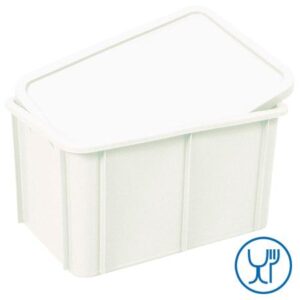 Bac Rectangulaire PEHD Blanc 25 L - 600x400x168 mm (Gilac)