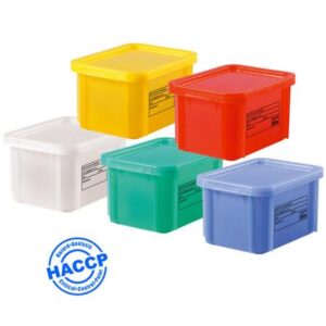 Bac & Couvercle HACCP PEHD Vert 12 L - 400x300x180 mm (Gilac)