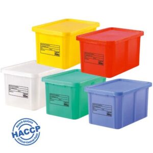 Bac & Couvercle HACCP PEHD Bleu 25 L - 600x400x183 mm (Gilac)