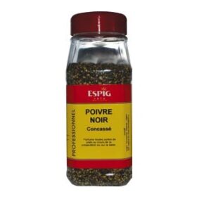 Poivre noir concassי - boite 390 g (Espig)