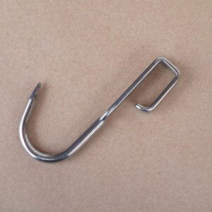 Crochet Ø 10x100 mm encoche fermée pour barre de 6 mm - charge max 180 kg