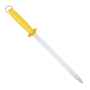 Fusil ovale 30 cm manche Jaune modטle eco - Taillage standard (Fischer)