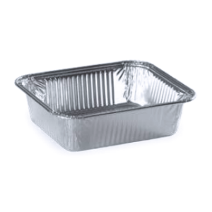 Barquette aluminium BA500 (x100) - 147x121x40 mm - 450 ml