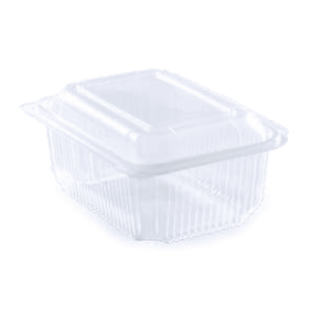 Barquette chaleur couvercle attenant PP 1000 g - 190x148x70 mm (x50)