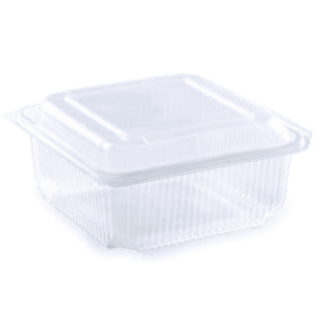 Barquette chaleur couvercle attenant PP 1500 g - 190x185x60 mm (x50)